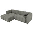 ECKSOFA in Chenille Dunkelgrau 172/272 cm - Dunkelgrau/Schwarz, KONVENTIONELL, Kunststoff/Textil (172/272cm) - Carryhome