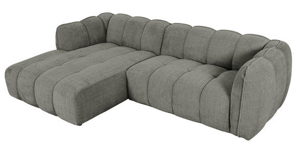 ECKSOFA in Chenille Dunkelgrau 172/272 cm - Dunkelgrau/Schwarz, KONVENTIONELL, Kunststoff/Textil (172/272cm) - Carryhome