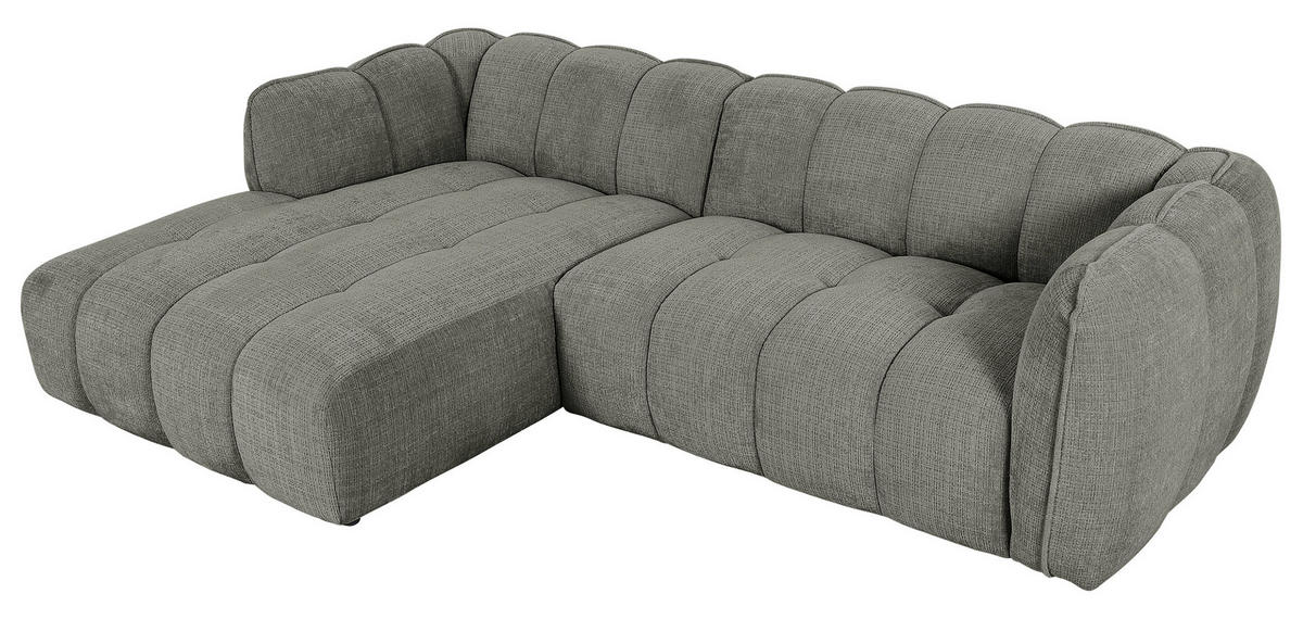 HÖRNSOFFA i chenille mörkgrå  - mörkgrå/svart, Klassisk, textil/plast (172/272cm) - MID.YOU