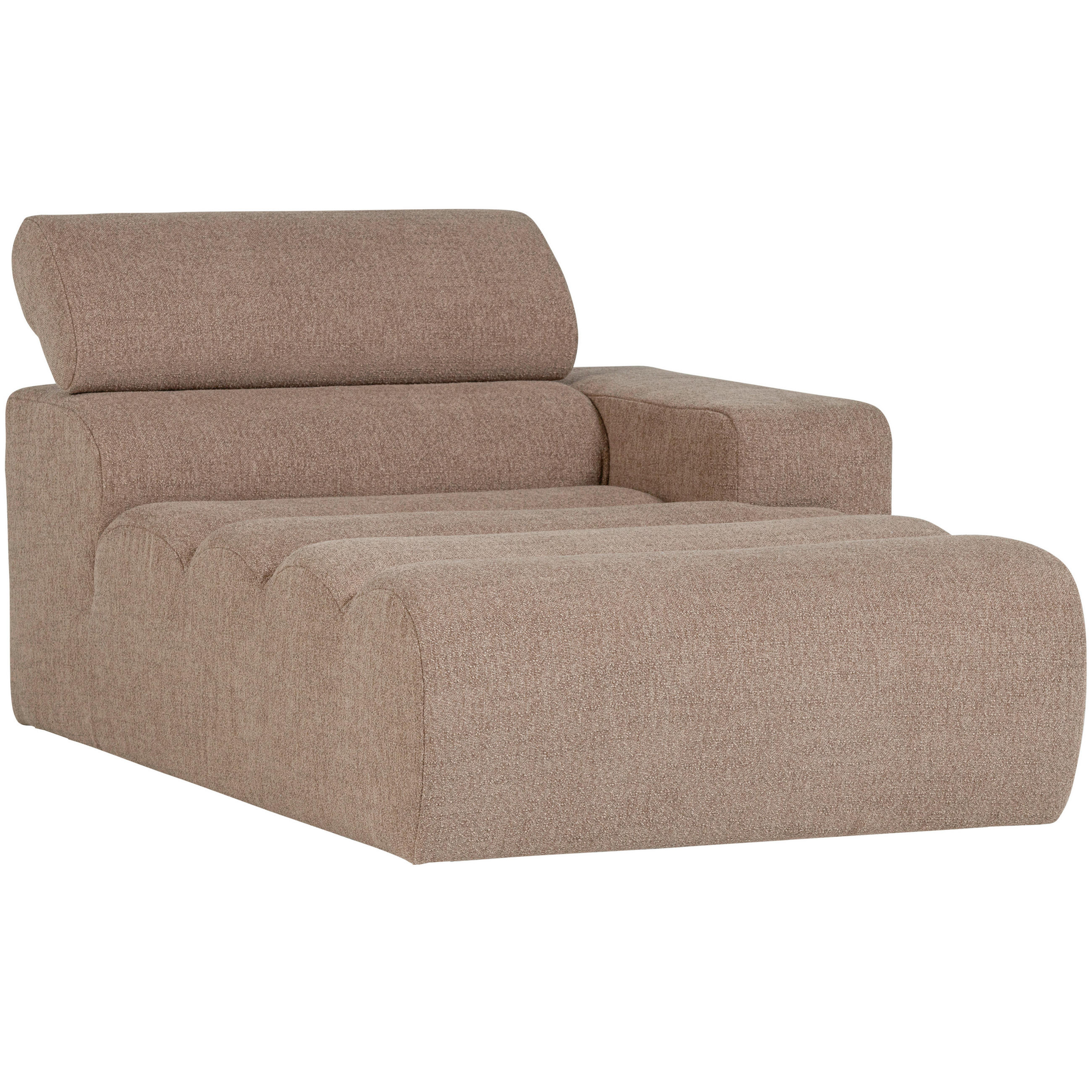 SOFAELEMENT Novi Bouclé Taupe  - Taupe/Schwarz, Design, Kunststoff/Textil (173/86/109cm) - Livetastic
