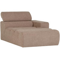 SOFAELEMENT Novi Bouclé Taupe  - Taupe/Schwarz, Design, Kunststoff/Textil (173/86/109cm) - Livetastic