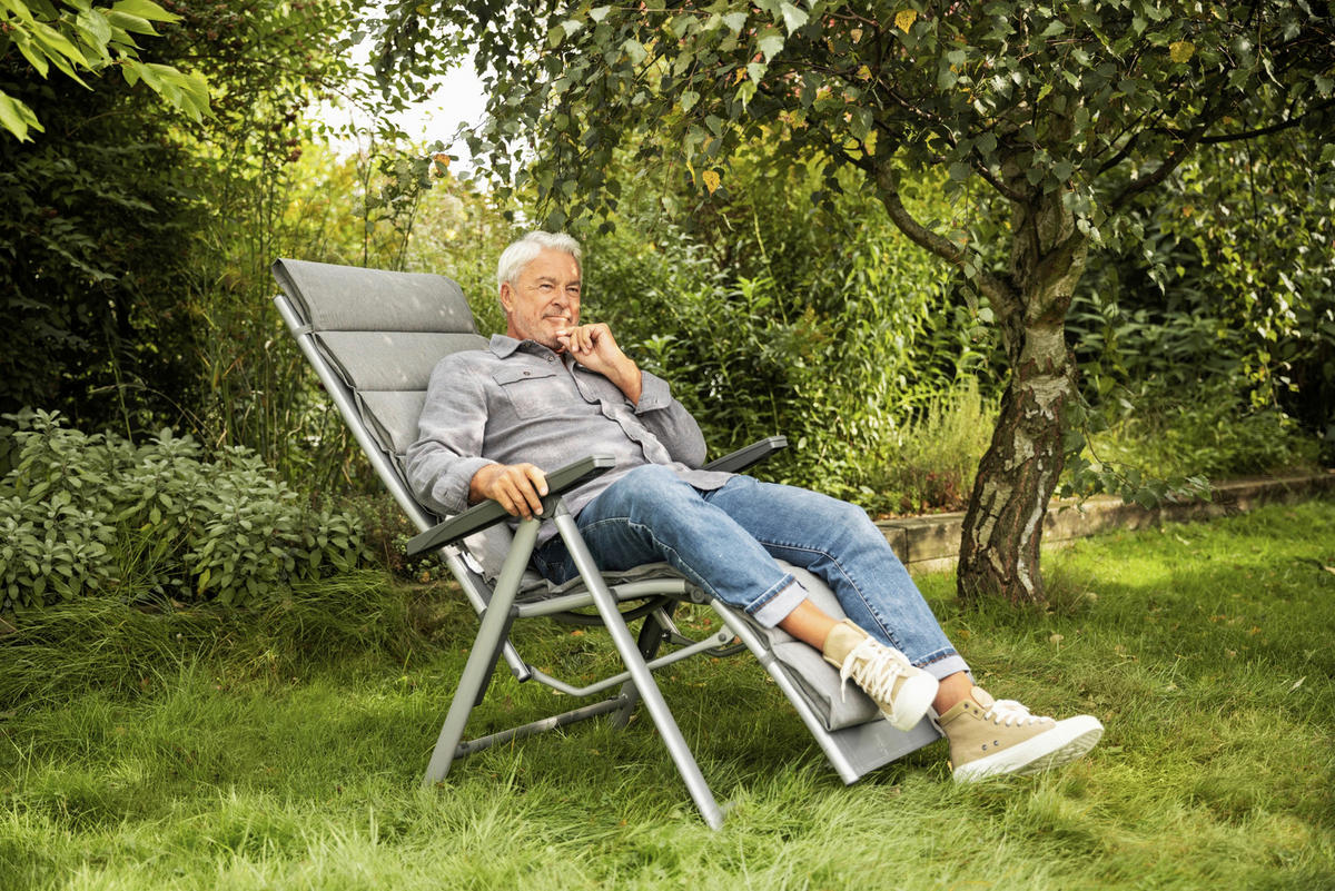 GARTEN-RELAXSESSEL Aluminium  - Anthrazit/Silberfarben, Basics, Textil/Metall (81/64/116cm) - Kettler