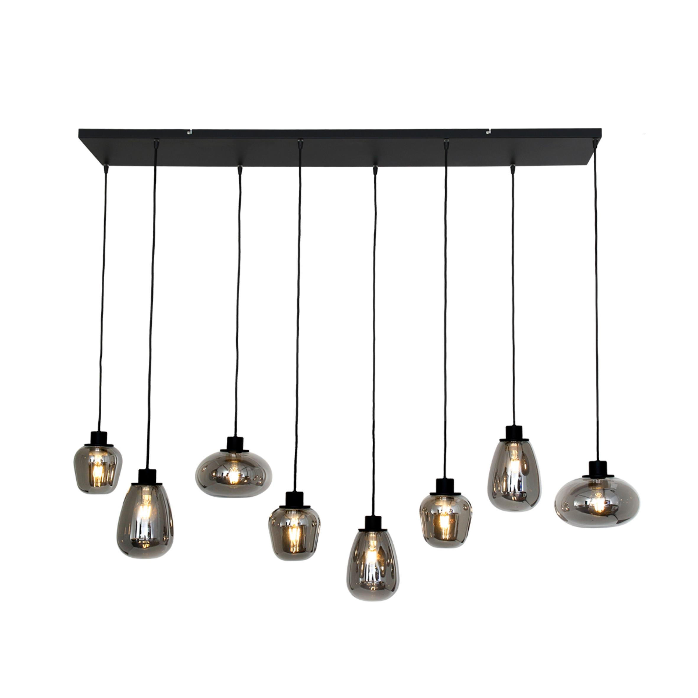 PENDELLEUCHTE 30/20-180/145 cm  - Schwarz, Trend, Glas/Metall (30/20-180/145cm)