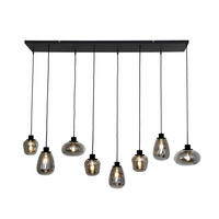 PENDELLEUCHTE  30/20-180/145 cm   - Schwarz, Trend, Glas/Metall (30/20-180/145cm)