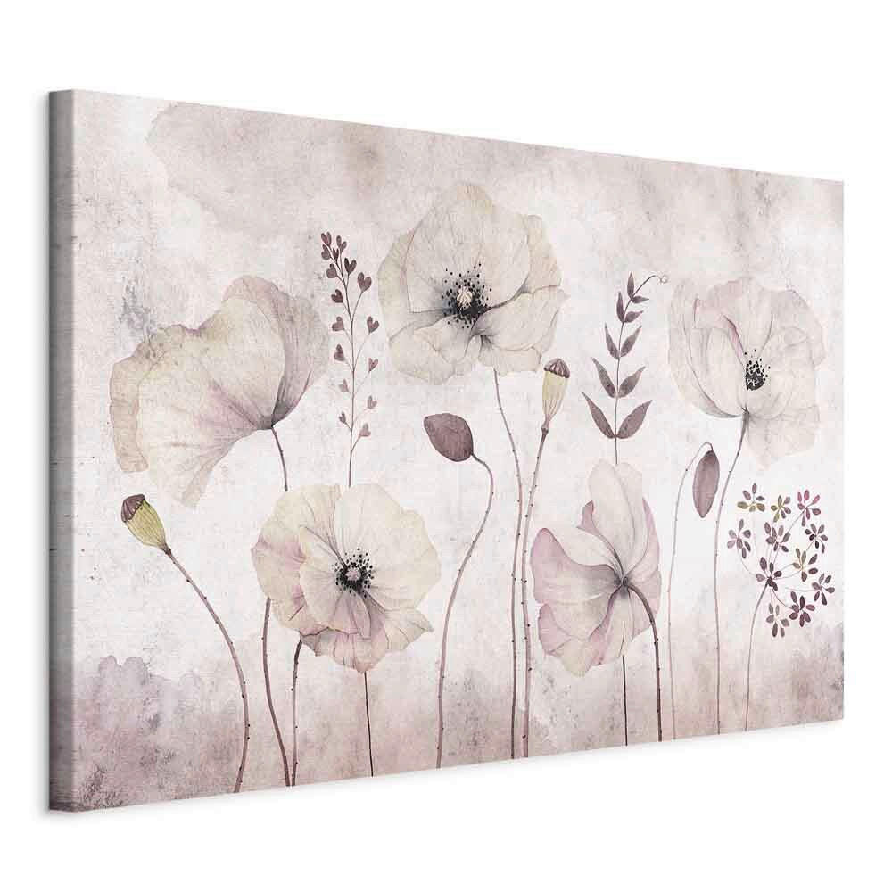 Leinwandbild Floral Moment Cappuccino Grauweiß B: 60 Cm
