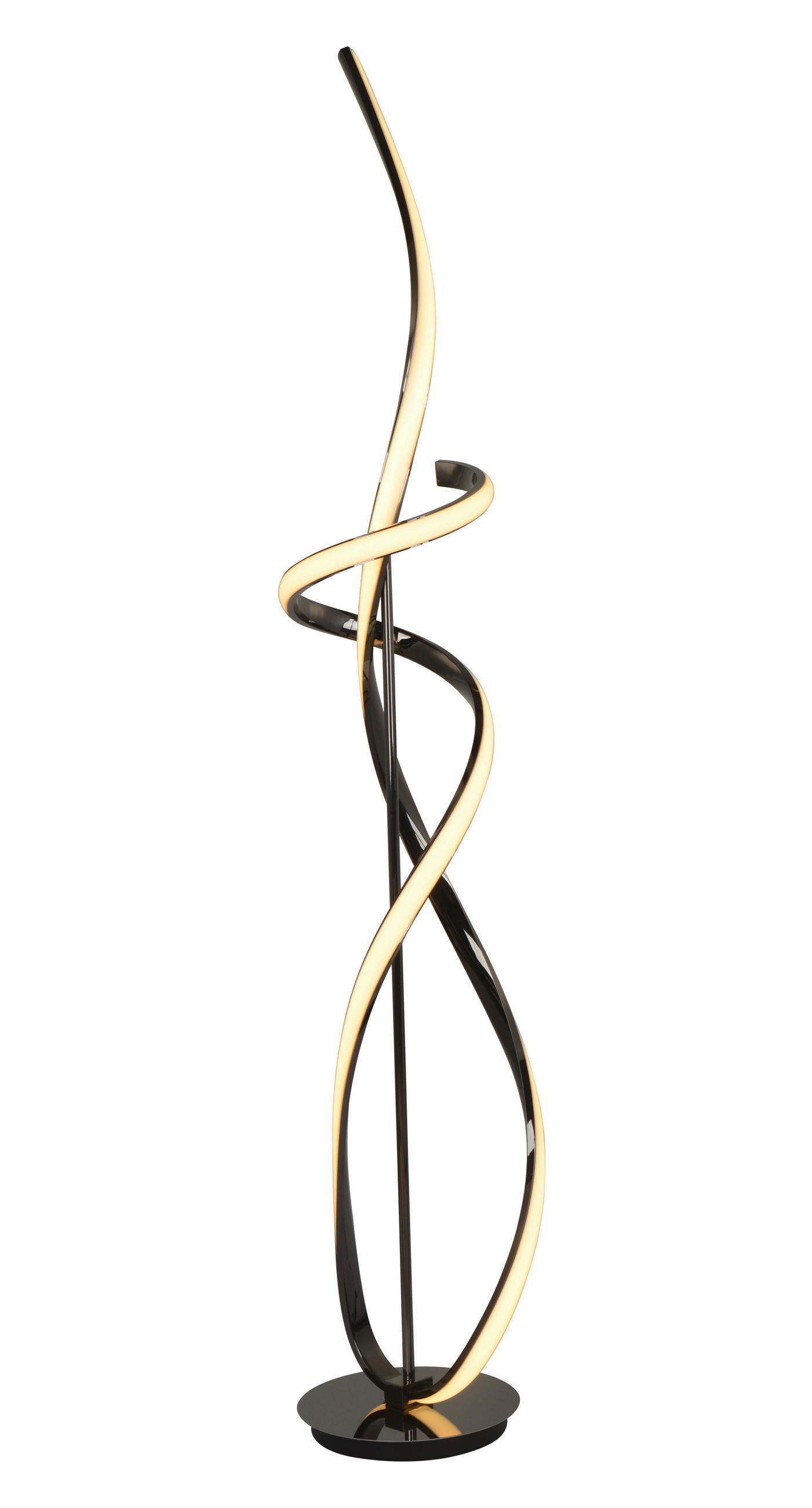 XXXLutz Led-Stehleuchte Bandol Schwarzchrom 25x143x25 cm