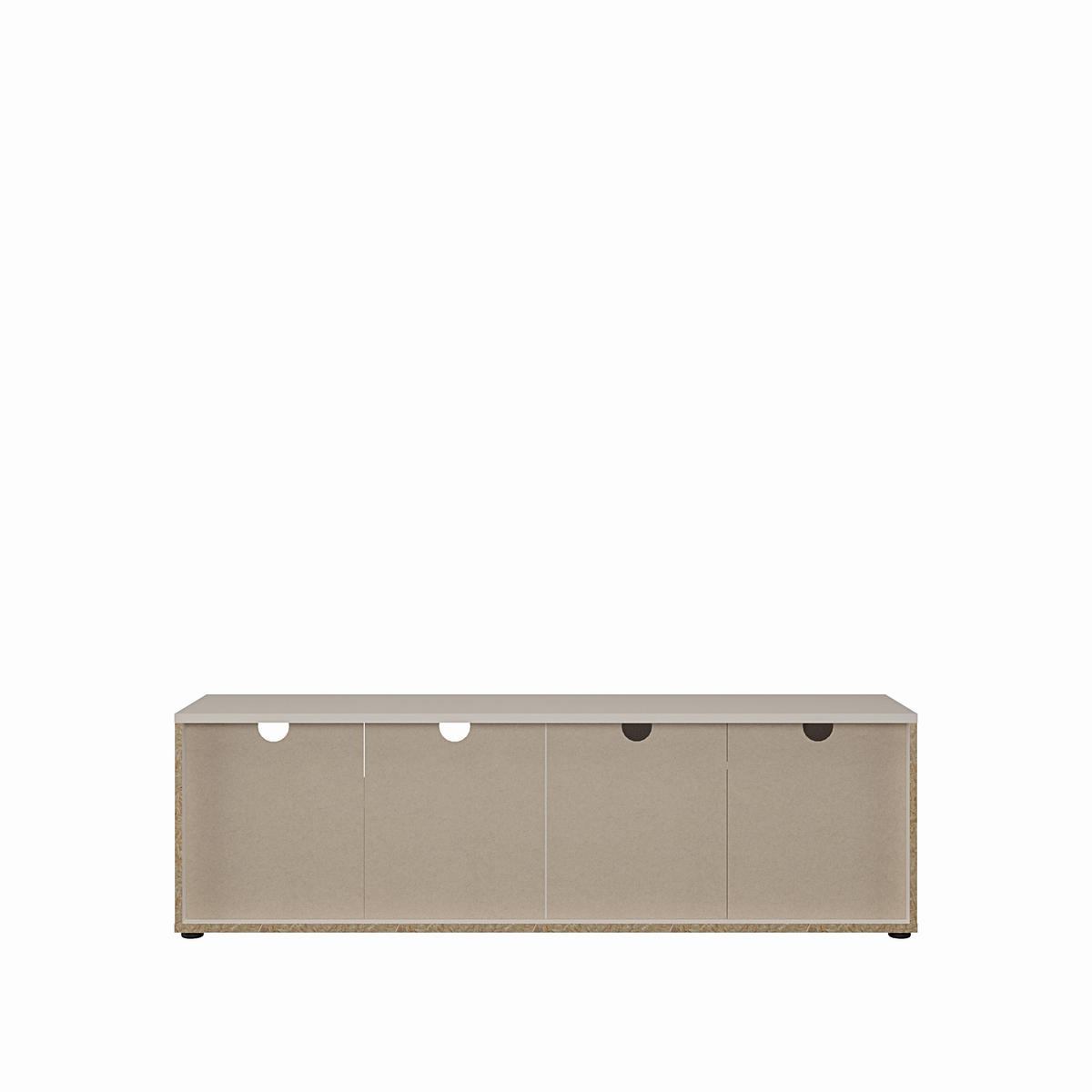 LOWBOARD  143,9/43,9/34,8 cm 1 Schublade(n) stehend  - Sandfarben/Schwarz, Design, Holzwerkstoff/Kunststoff (143,9/43,9/34,8cm)