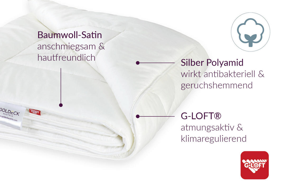 GANZJAHRESDECKE 135-140/200 cm  - Champagner, Basics, Textil (135-140/200cm) - Goldeck Austria