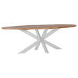 ESSTISCH in Holz 254/135/78 cm  - Ulmefarben/Weiß, LIFESTYLE, Holz/Metall (254/135/78cm) - Ambia Home