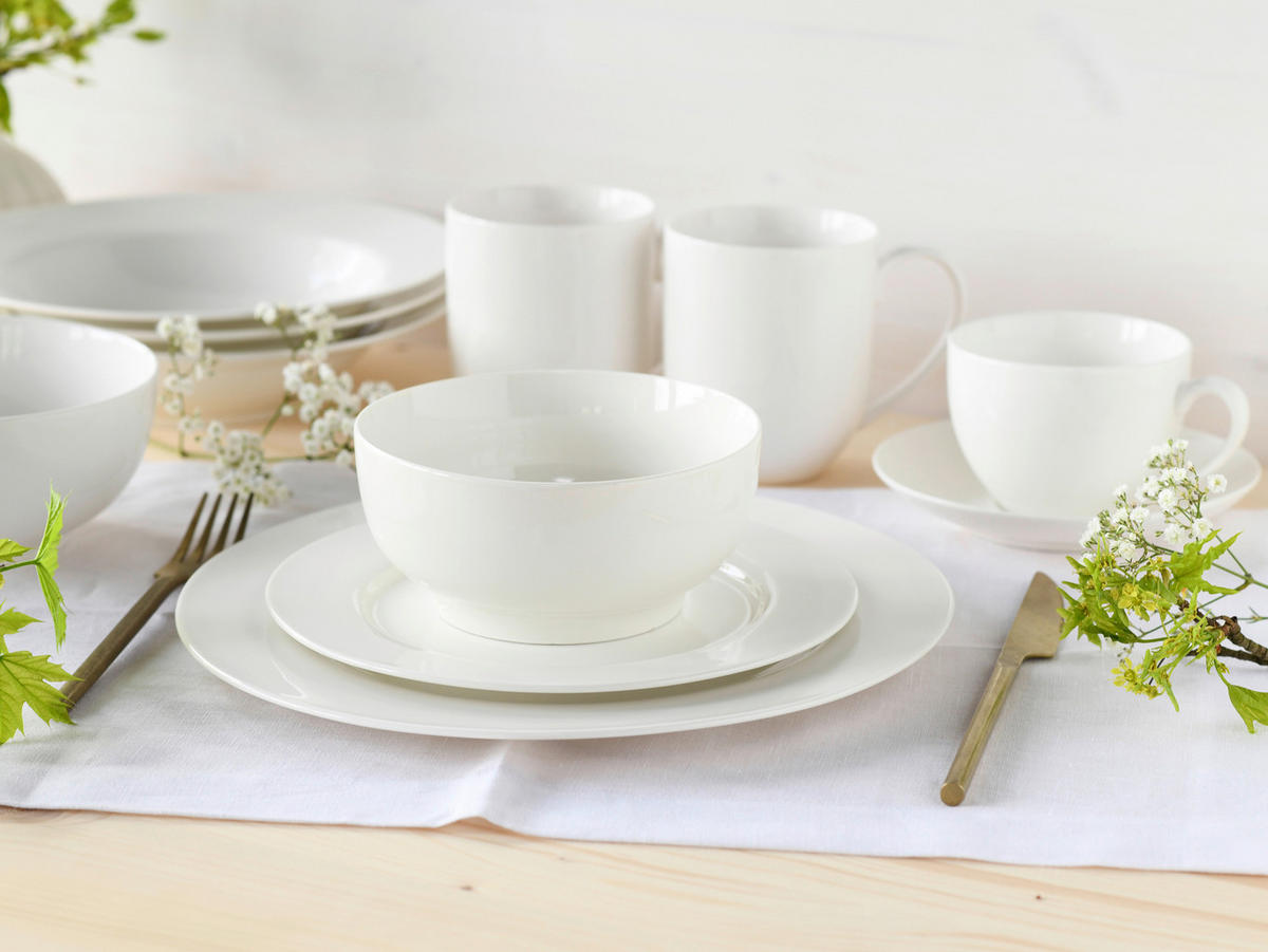 KOMBISERVICE Fleur Royal 42-teilig  - Weiß, Basics, Keramik - Creatable