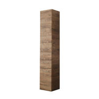 MAGASSZEKRÉNY 35/185,5/33 cm  - króm/tölgyfa, Basics, faalapú anyag/Üveg (35/185,5/33cm) - Xora