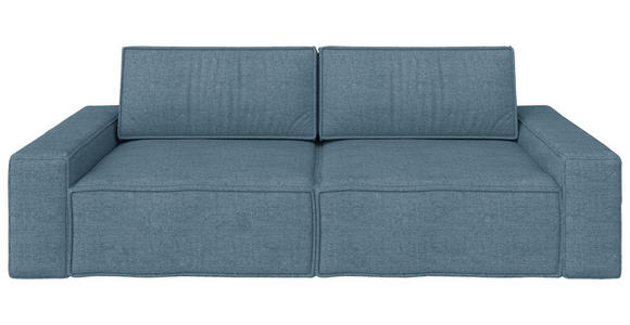 SCHLAFSOFA  mit Liegefunktion, Schlafen auf Sitzhöhe, Rücken echt Webstoff Petrol  - Petrol/Schwarz, KONVENTIONELL, Kunststoff/Textil (256/83/115cm) - Carryhome