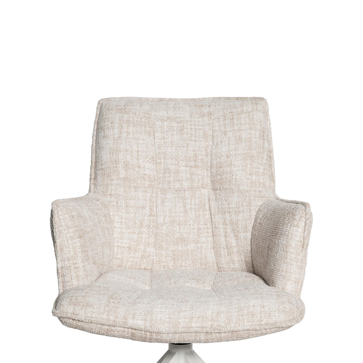 ARMLEHNSTUHL  in Eisen Chenille  - Beige/Creme, Design, Textil/Metall (59/89,5/63cm) - Novel