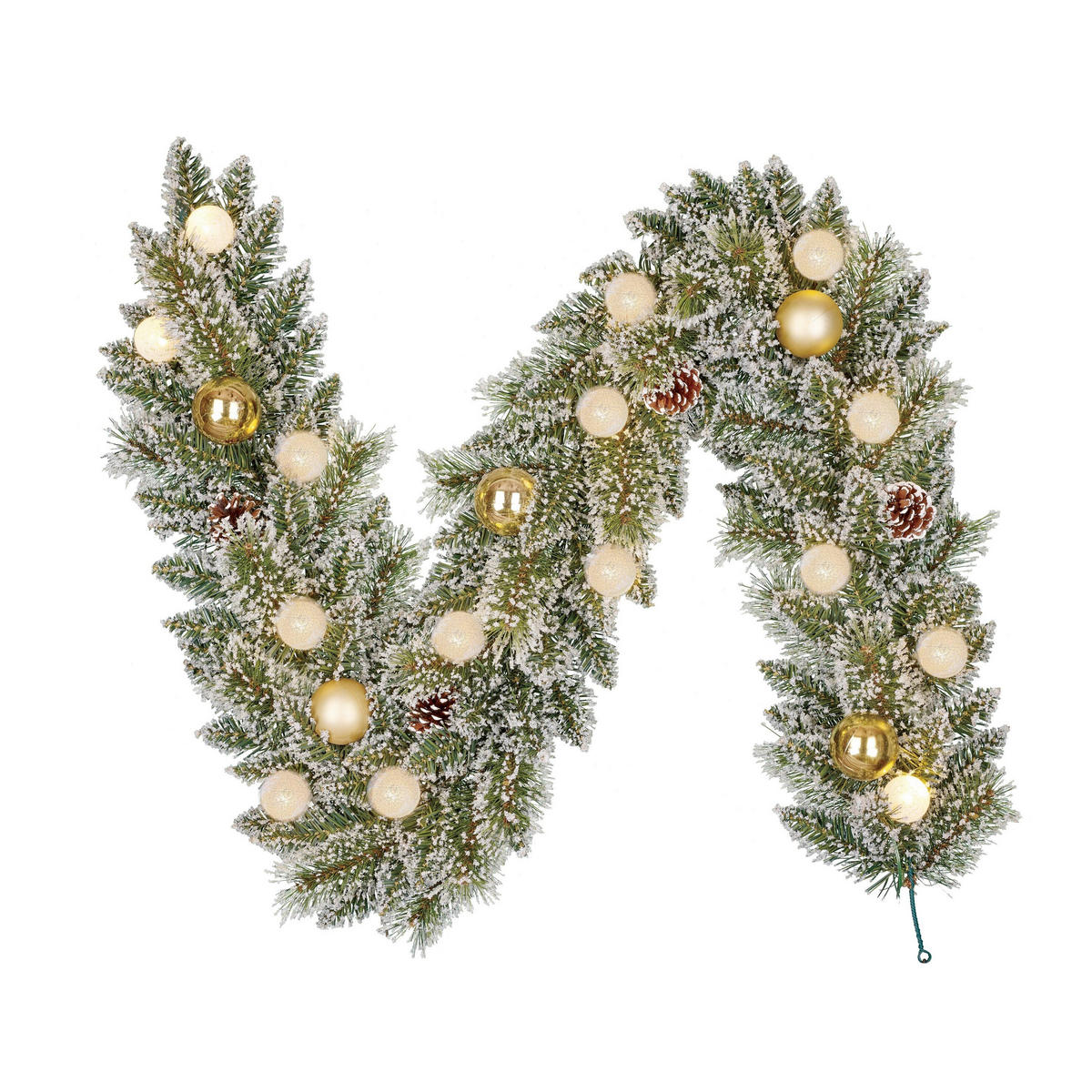 GIRLANDA - zelena, Osnovno, plastika (188/25/25cm)