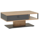 COUCHTISCH in Holzwerkstoff 110/65/45 cm  - Schwarz/Eiche Artisan, KONVENTIONELL, Holzwerkstoff/Metall (110/65/45cm) - Hom`in