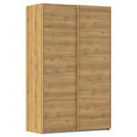 SCHWEBETÜRENSCHRANK  in Eichefarben  - Eichefarben, Design, Holzwerkstoff/Kunststoff (137/223/68cm) - Novel