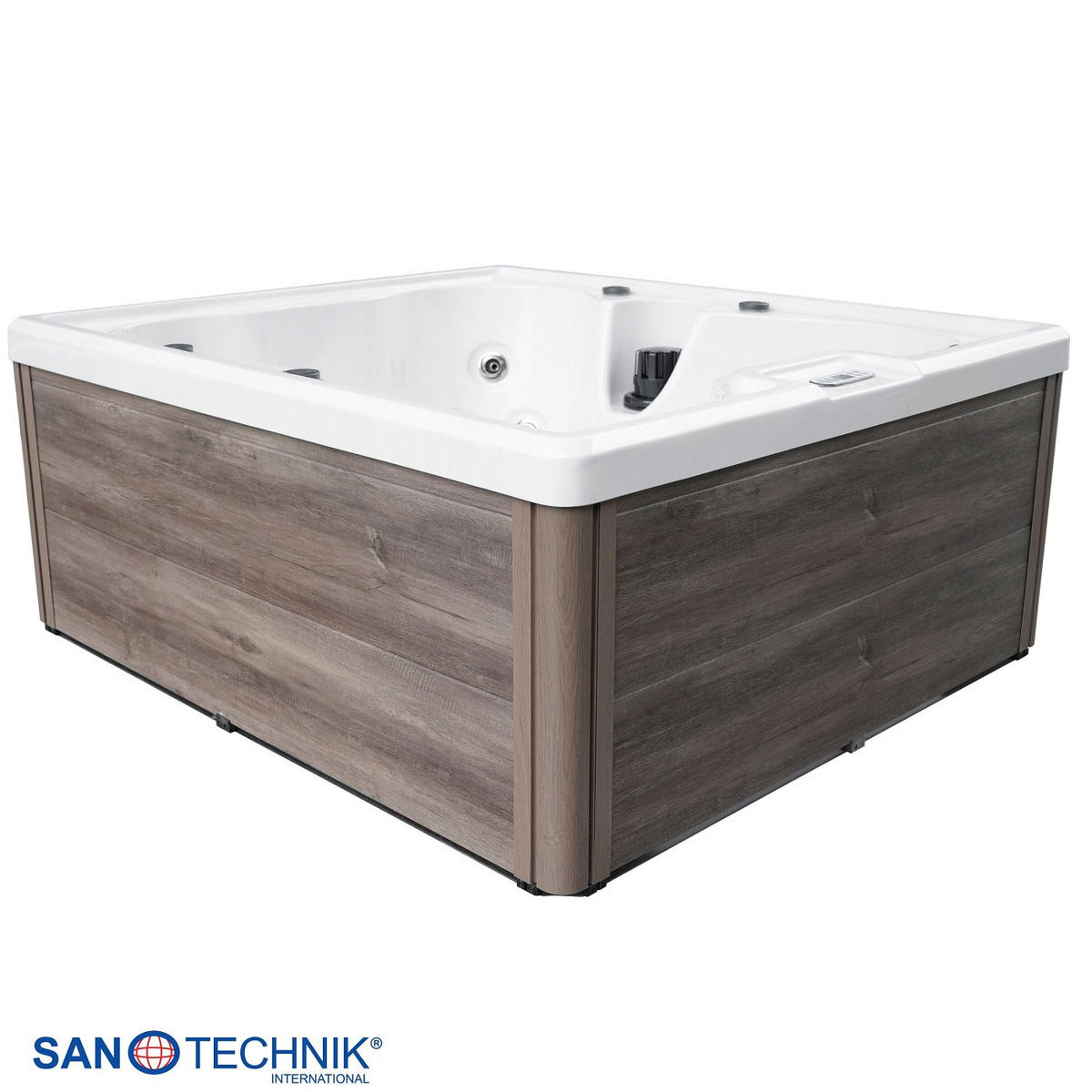 WHIRLPOOL Parma 180/160/76 cm  - Grauweiß, KONVENTIONELL, Kunststoff (180/160/76cm) - Sanotechnik