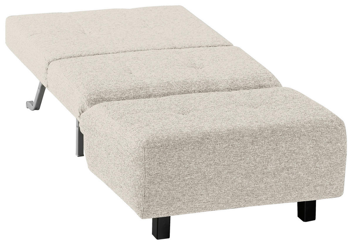 SCHLAFSESSEL Flachgewebe Naturfarben  - Schwarz/Naturfarben, Design, Textil/Metall (85/92/102cm) - Novel