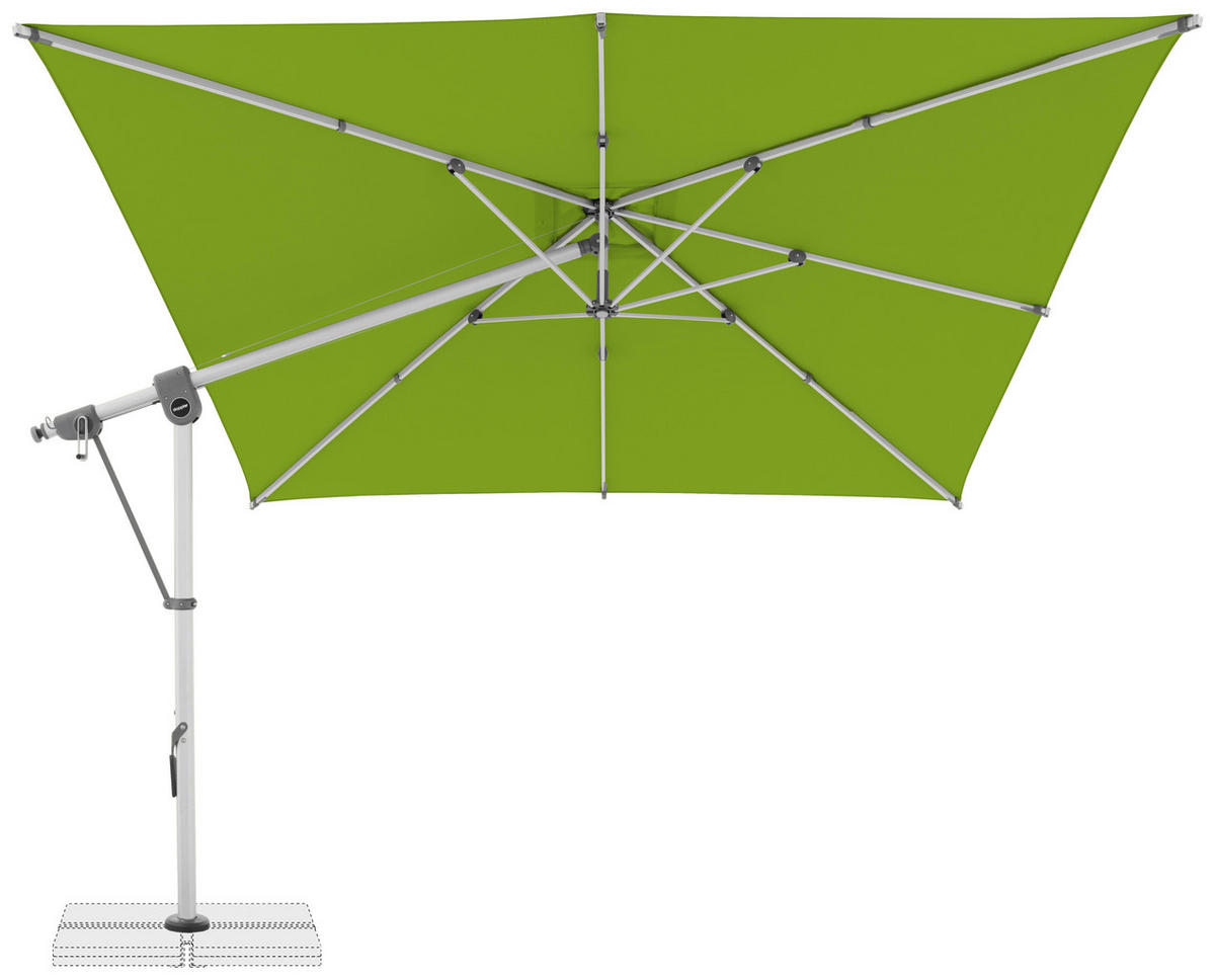 AMPELSCHIRM 300x300 cm  - Hellgrau/Hellgrün, Basics, Textil/Metall (300/300cm) - Doppler