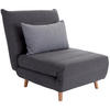 SCHLAFSESSEL Webstoff Grau, Hellgrau    - Hellgrau/Naturfarben, MODERN, Holz/Kunststoff (77/84/91cm) - Livetastic
