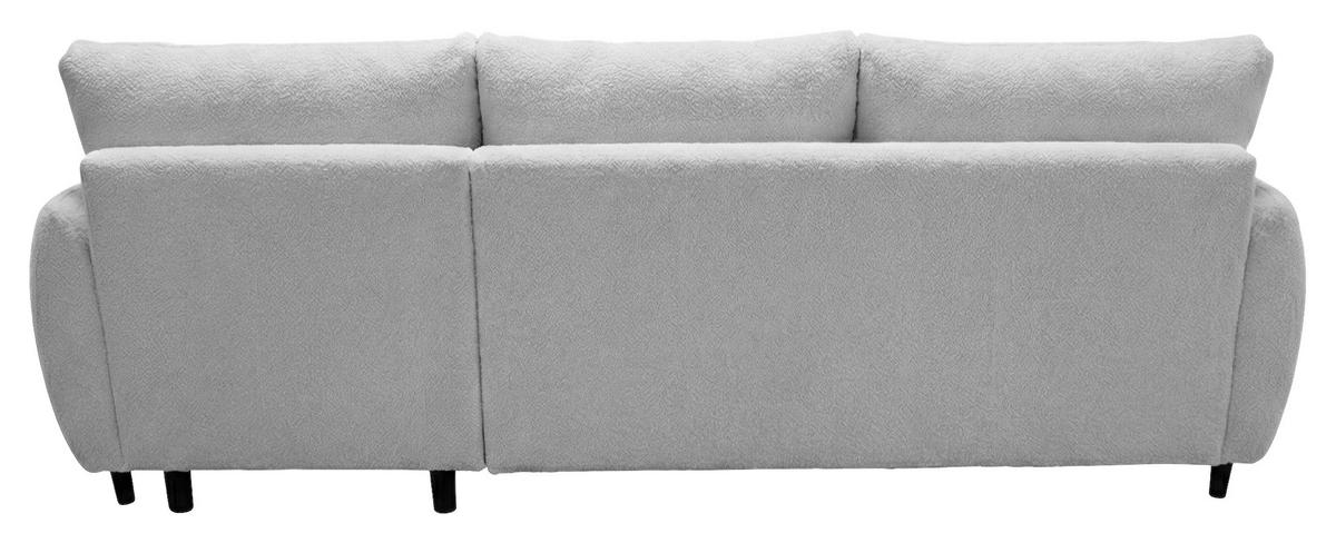 ECKSOFA LAPIT Hellgrau Chenille Zierkissen, Rückenkissen, Bettkasten  - Hellgrau/Schwarz, Design, Holz/Textil (240/170cm) - MID.YOU