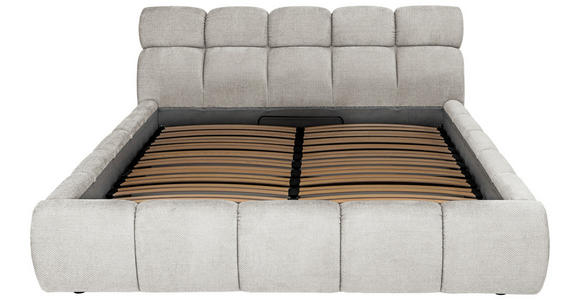 POLSTERBETT Beige 180/200 cm  - Beige/Schwarz, Design, Kunststoff/Textil (180/200cm) - Esposa