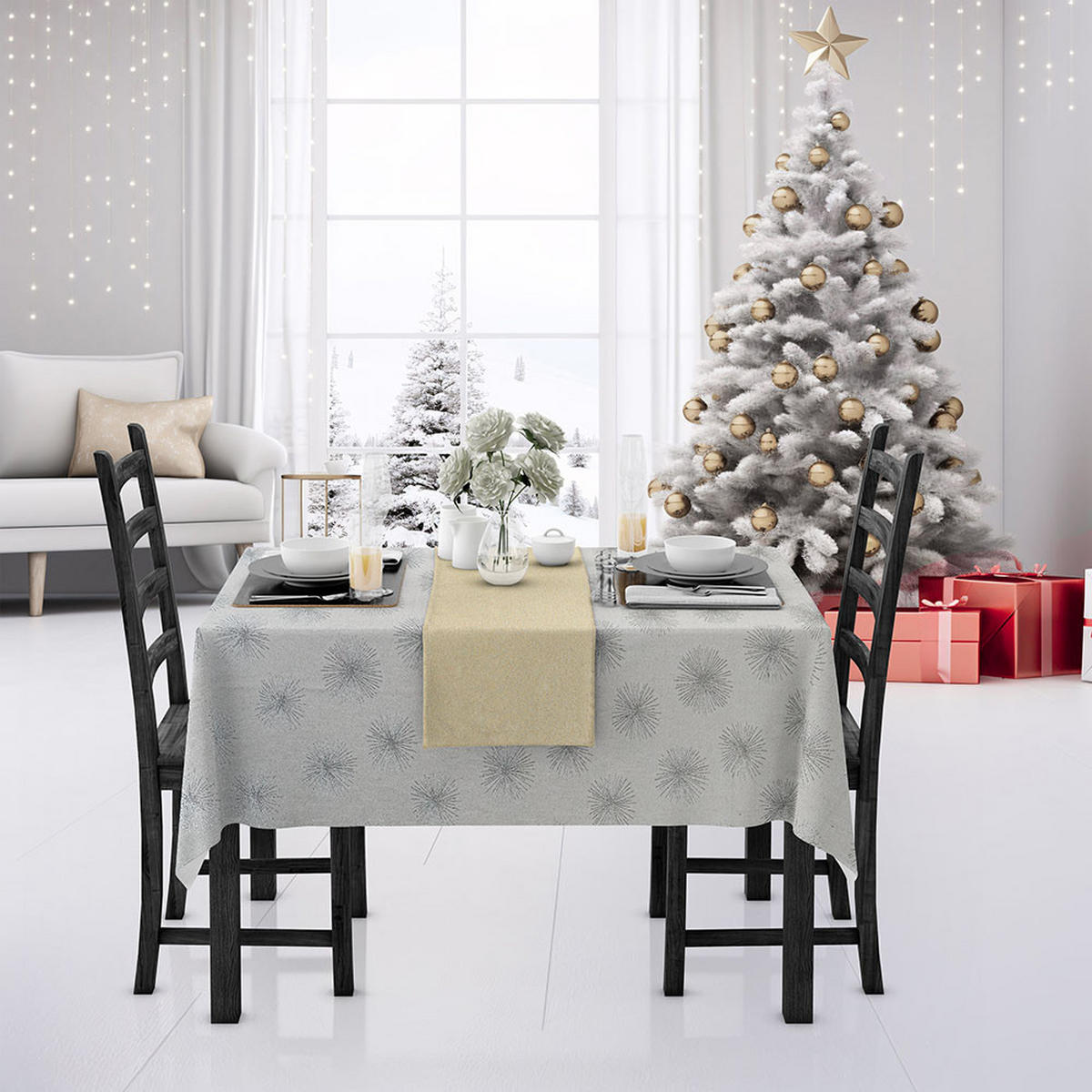 NADSTOLNJAK CHRIS EXCLUSIVE  - bež/zlatne boje, Konvencionalno, tekstil (40/140cm) - X-Mas
