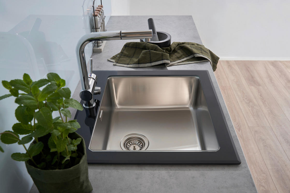DISKHO 1720NEWYORK55X53S  - svart, Trend, metall/glas (55/21/53cm) - Respekta
