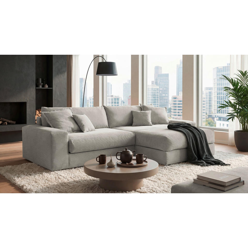 Livetastic ROZKLADACIA ROHOVÁ SEDAČKA, textil, béžová