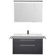 BADEZIMMER 3-teilig  in 90 cm  - Chromfarben/Weiß, Basics, Glas/Keramik (90cm) - Novel