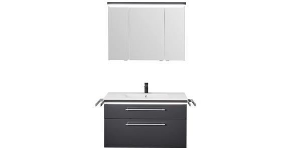 BADEZIMMER 3-teilig  in 90 cm  - Chromfarben/Weiß, Basics, Glas/Keramik (90cm) - Novel