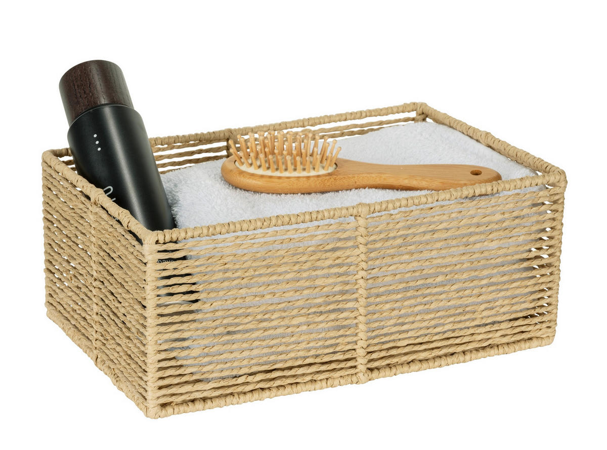 AUFBEWAHRUNGSKÖRBCHEN  - Beige, Basics, Naturmaterialien (30/12/20cm) - Wenko