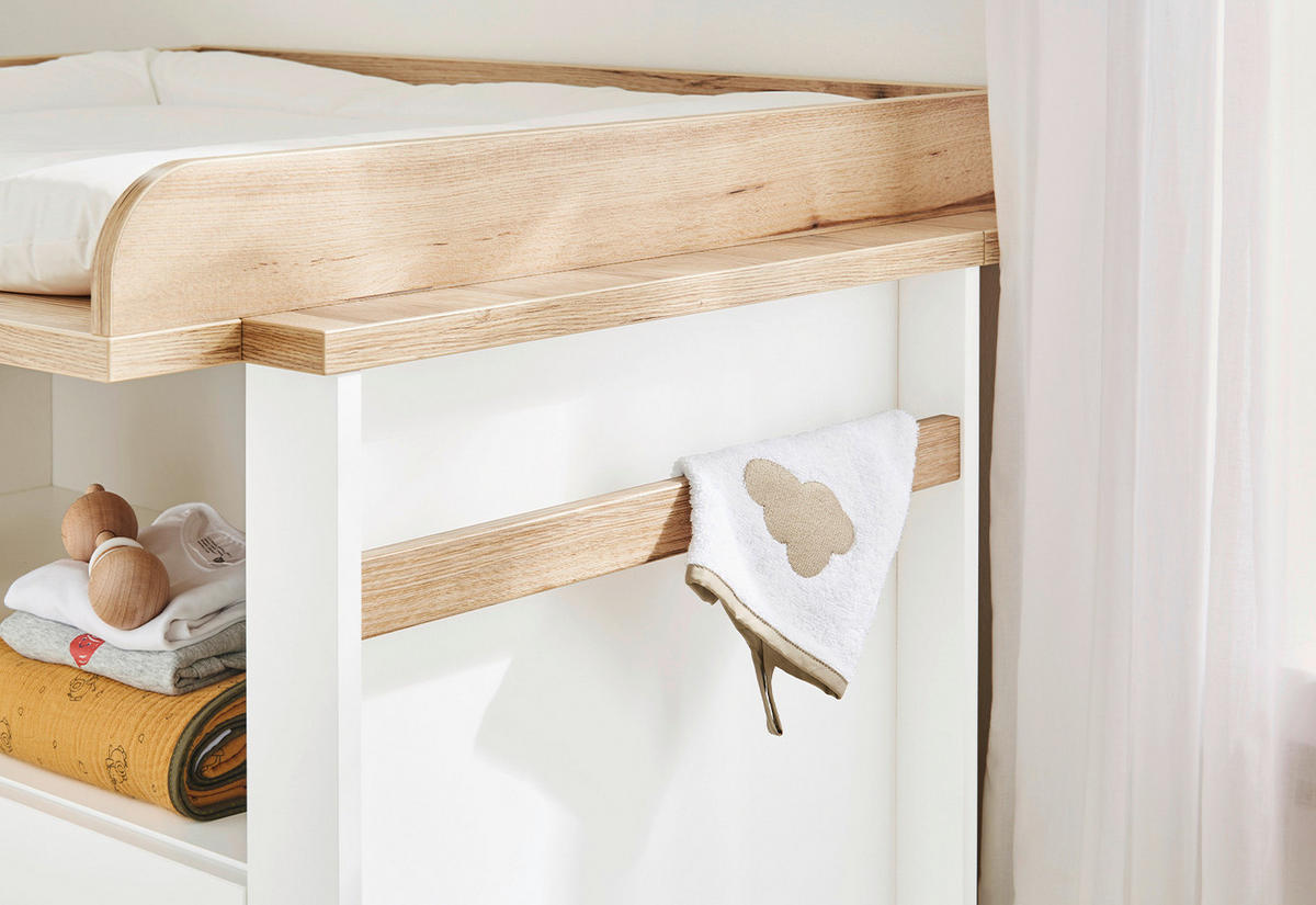 BABYZIMMER LOVA  - Naturfarben/Weiß, Basics, Holz - Pinolino