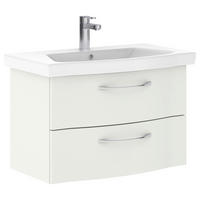 WASCHTISCHKOMBI 82 cm  - Chromfarben/Weiß Hochglanz, KONVENTIONELL, Keramik/Holzwerkstoff (82cm) - Pelipal