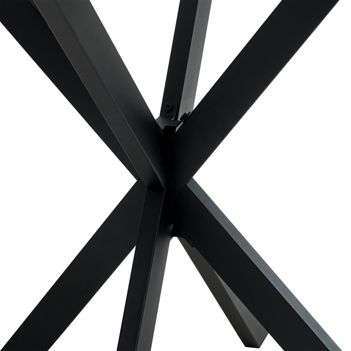 ESSTISCH in Metall, Holzwerkstoff 80/80/75 cm  - Schwarz/Weiß, MODERN, Holzwerkstoff/Metall (80/80/75cm) - MID.YOU