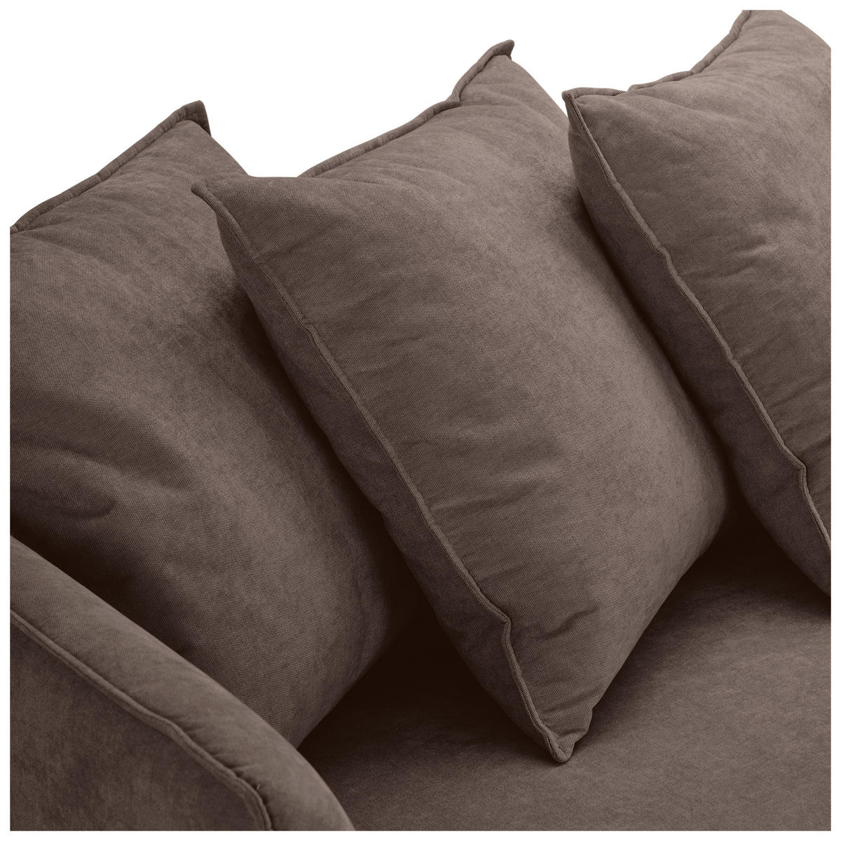 ECKSOFA Braun Chenille  - Buchefarben/Braun, KONVENTIONELL, Holz/Textil (276/162cm) - Carryhome