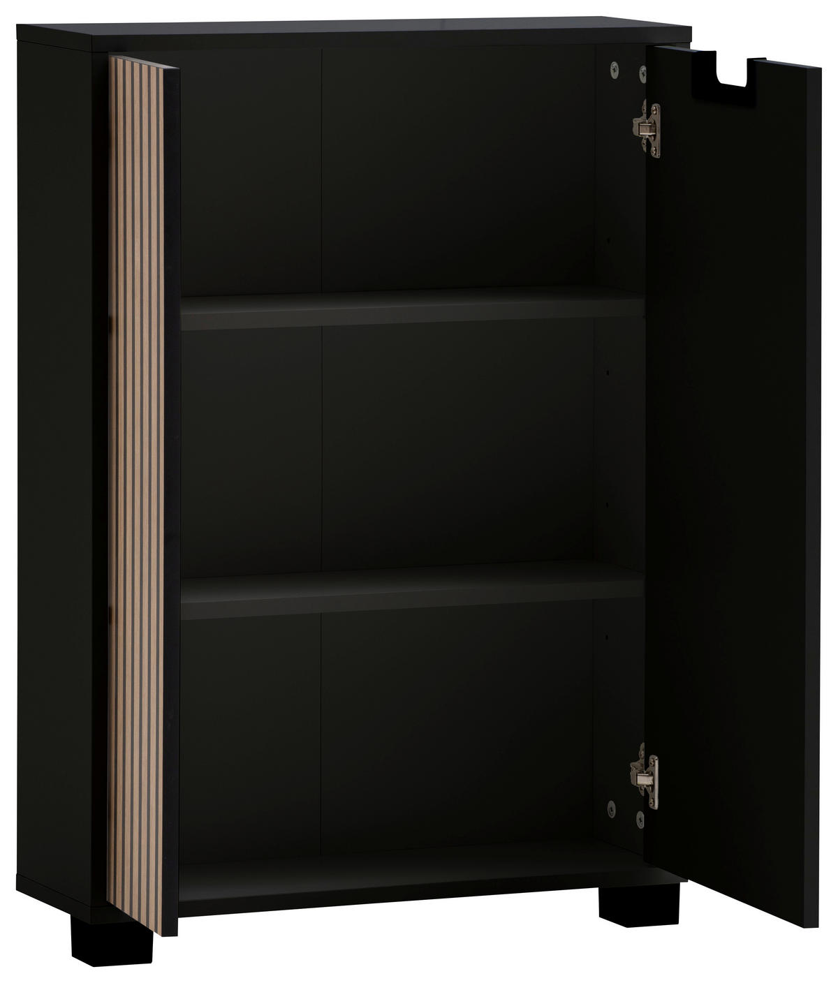 UNTERSCHRANK 59,8/85,2/19,55 cm   - Eichefarben/Schwarz, Design, Holzwerkstoff/Kunststoff (59,8/85,2/19,55cm) - MID.YOU