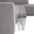 ECKSOFA  in Mikrofaser Hellgrau  301/207 cm  - Hellgrau/Schwarz, Design, Textil/Metall (301/207cm) - Xora