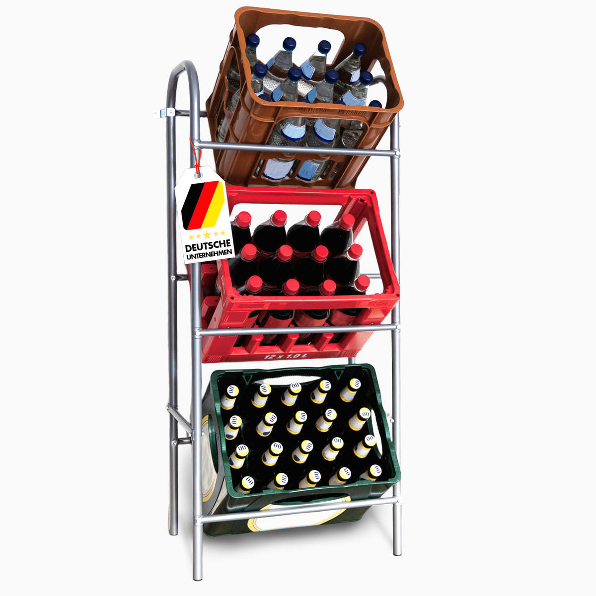 FLASCHENREGAL  - Silberfarben, Basics, Metall (49.5/115.5/32.5cm) - Floordirekt