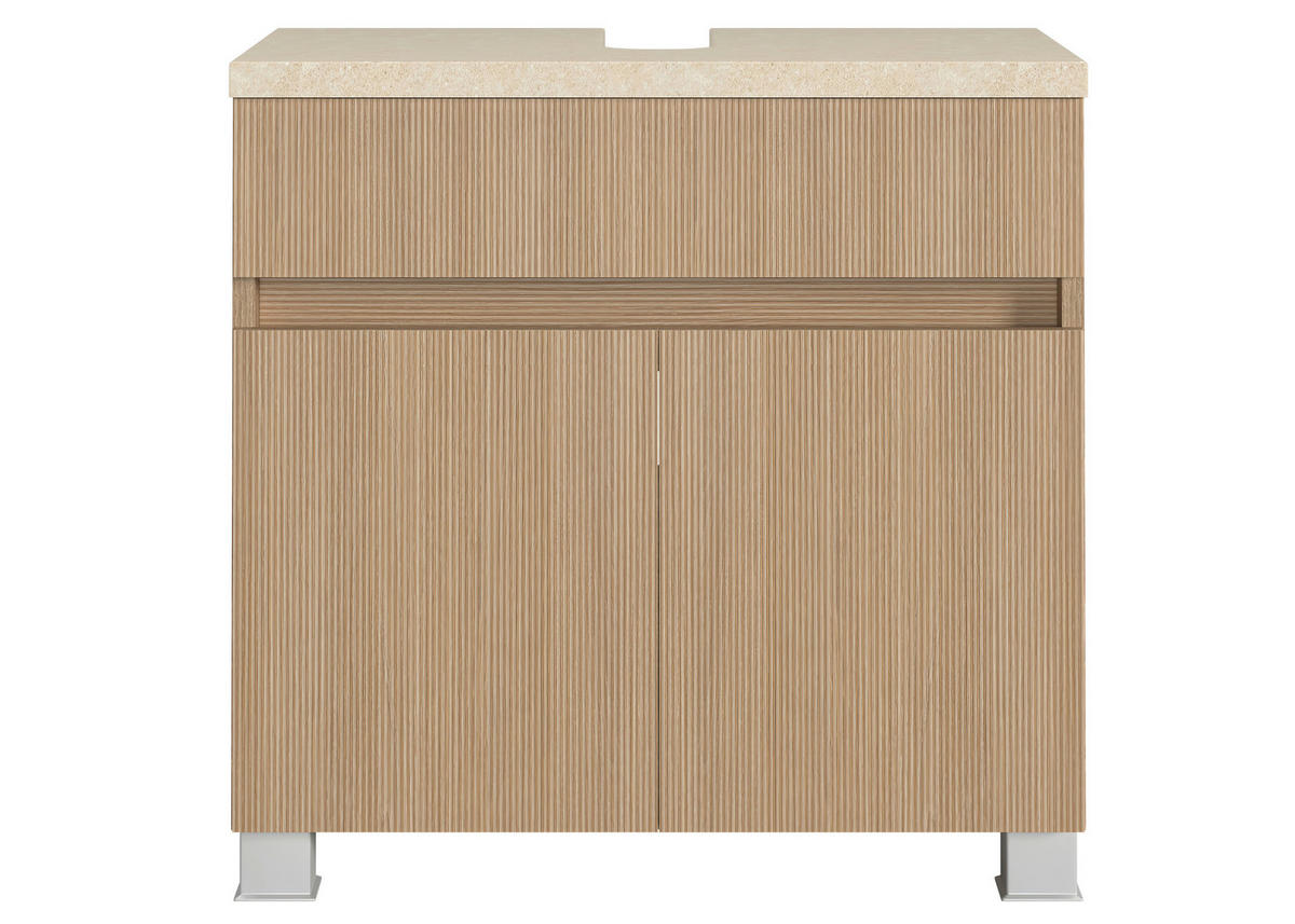 WASCHBECKENUNTERSCHRANK 60/54/35 cm  - Sandfarben/Eichefarben, KONVENTIONELL, Holzwerkstoff/Kunststoff (60/54/35cm) - Xora