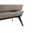 ECKBANK 235/165 cm Webstoff Schwarz, Taupe Buche massiv - Taupe/Schwarz, Basics, Holz/Textil (235/165cm) - Carryhome