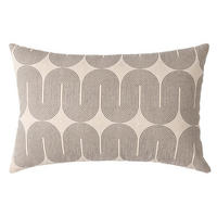 UKRASNI JASTUČIĆ   LOUMEO  - crna/krem, Basics, tekstil (40/60cm)