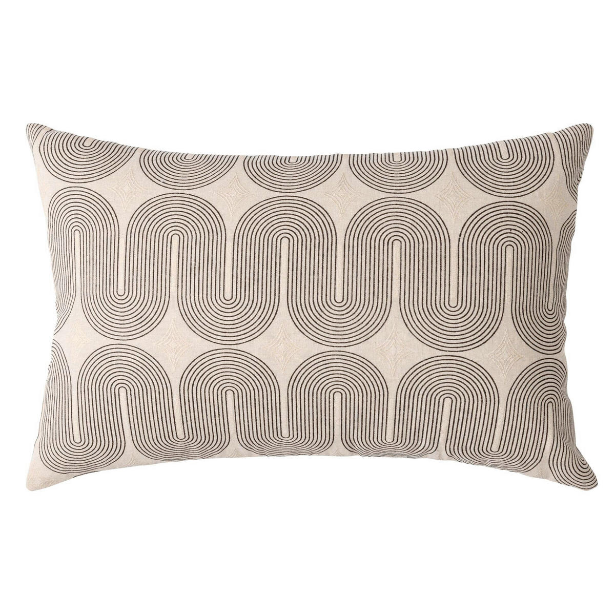 UKRASNI JASTUČIĆ   LOUMEO  - crna/krem, Basics, tekstil (40/60cm)
