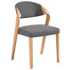 STUHL Grau, Eichefarben Altholz, Eiche massiv  - Eichefarben/Grau, Design, Holz/Textil (53/82/57cm) - Voglauer