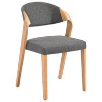 STUHL Grau, Eichefarben Altholz, Eiche massiv  - Eichefarben/Grau, Design, Holz/Textil (53/82/57cm) - Voglauer