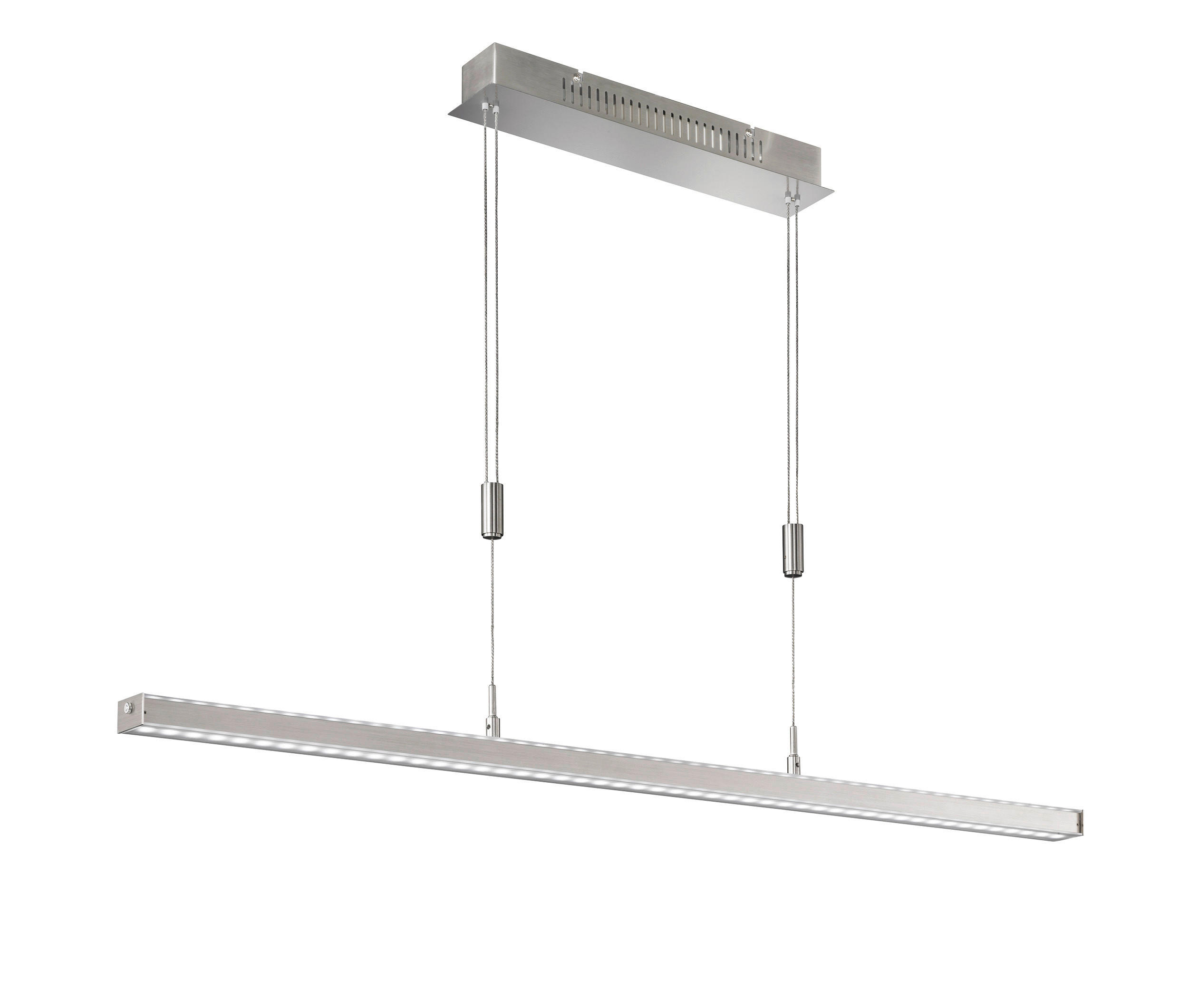 LED-HÄNGELEUCHTE Vitan 150/7/90-150 cm   - Nickelfarben, Design, Metall (150/7/90-150cm) - Fischer & Honsel
