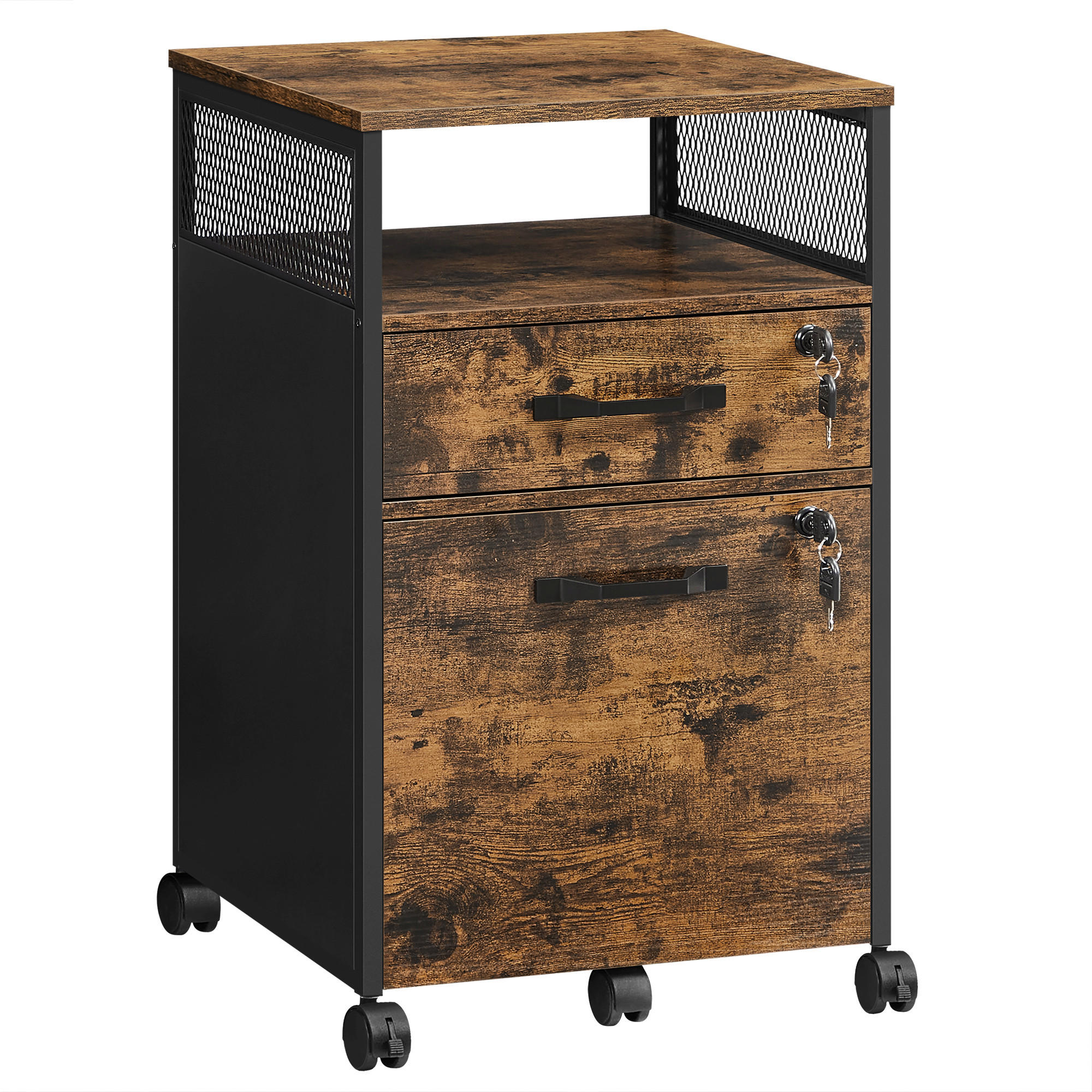 Boxxx Rollcontainer Braun, Schwarz 44x69x42 cm