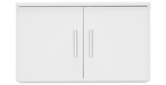 AUFSATZSCHRANK 72/43/36 cm   - Silberfarben/Weiß, KONVENTIONELL, Holzwerkstoff/Kunststoff (72/43/36cm) - Xora