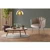 STOL MED ARMSTÖD järn  - beige/guldfärgad, Design, metall/plast (59/85/56cm) - Kayoom