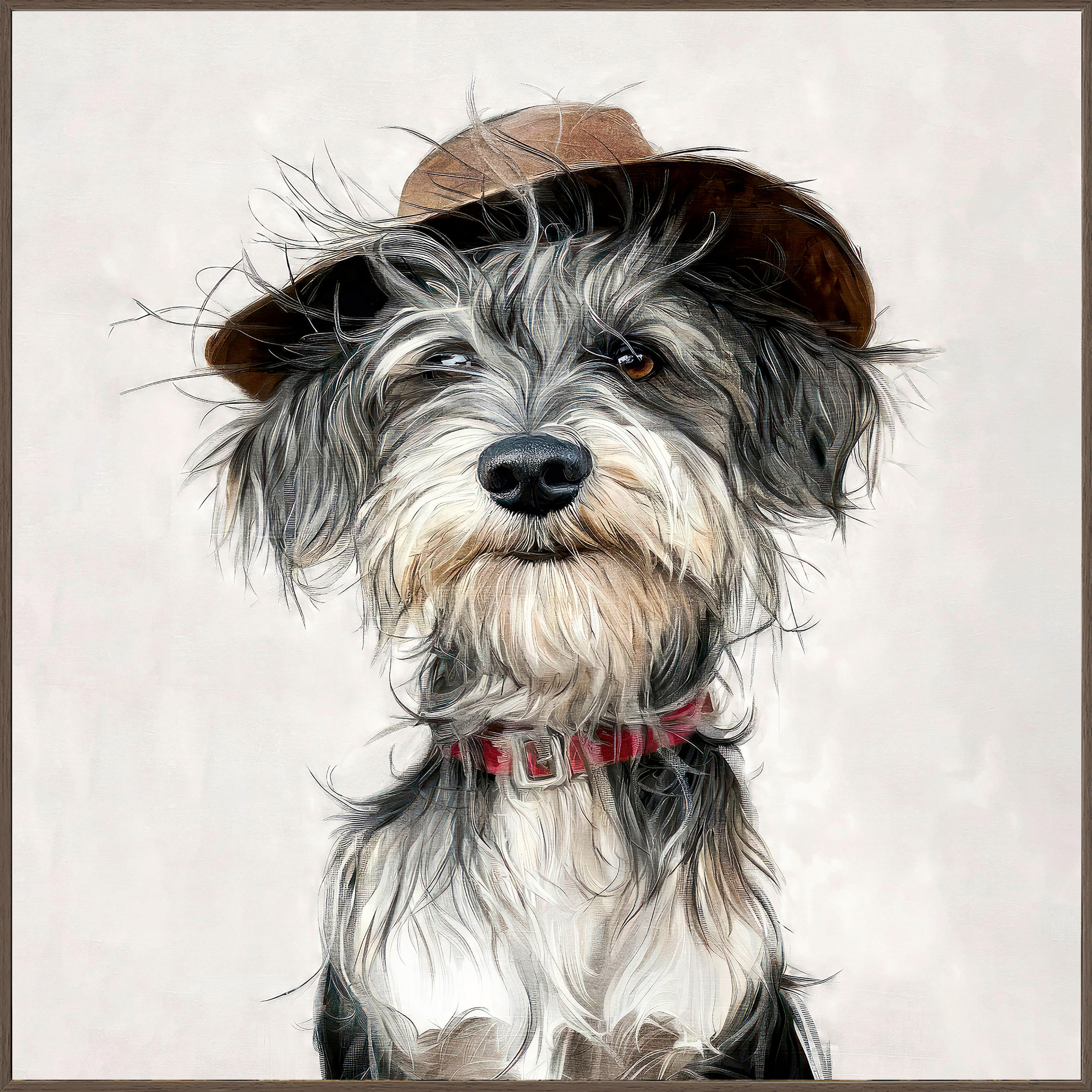 ÖLGEMÄLDE Tiere 55/55 cm  - Dunkelbraun/Multicolor, LIFESTYLE, Holz/Kunststoff (55/55cm) - Monee